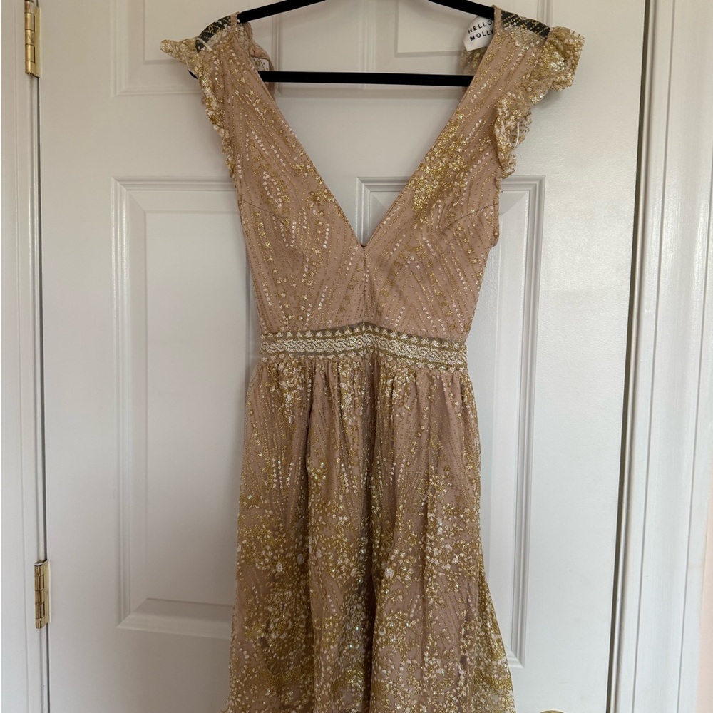 Hello Molly Gold Dress